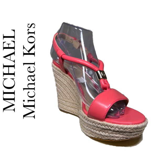 SB25 NIB MICHAEL Michael Kors Women’s Annie Wedge Espadrille shoes Size 8. - Picture 3 of 13